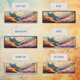 Desert Road, Colorful Mountain Art, Southwestern Landscape Painting, Earthy Boho Decor, Living Room Art, Canyon Print, Canvas Print