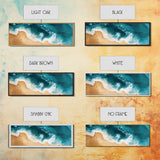 Aerial Beach View Canvas Print Abstract Seascape Painting, Ocean Waves , Nautical Coastal Wall Art, Minimalist Home Decor