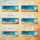 Vibrant Desert Rock Formations Wall Art, Southwest Canyon Painting, Abstract Artwork, Warm Earthy Colors, Living Room Deco