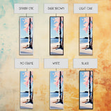 Coastal Birch Tree, Ocean Breeze, Minimalist Landscape, Dreamy Pastels, Framed Canvas Print, Nature Wall Art, Living Room Decor