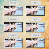 Coastal Tree, Overhang, Canvas Print, Ocean-inspired decor, modern beach wall art, pastel seascape, tranquil scenery, tropical vibes