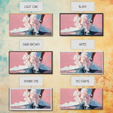 Splashing Water, Abstract Ocean Art, Pink Blue Aesthetic, Coastal Wall Decor, Modern Minimalist, Living Room Art, Canvas Print