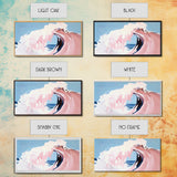 Ocean Wave, Surreal, Pink, Canvas Print, Coastal Wall Art, Dreamy Seascape, Beach House Decor, Modern Minimalist Painting, Unique