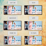 Surfer Girl, Coastal Art, Framed Canvas Print, Beach Wall Decor, Tropical Aesthetic, Ocean Painting, Summer Vibes, Modern Home Art