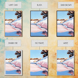 Winter Beach, Snowy Landscape, Soft Blue Sky, Minimalist Nature Scene, Abstract Seascape, Canvas Print, Office Wall Art, Calm Home Decor