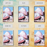 Pink Boulders, Desert Rocks, Framed Canvas Print, Minimalist Nature Wall Art, Earthy Home Decor, Boho Aesthetic, Southwest Landscape
