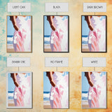 Beach, Dress, Breeze, Feminine, Canvas Print, Minimalist Art, Soft Pastel Art, Bedroom Wall Art, Aesthetic Home Decor, Coastal Wall Hanging