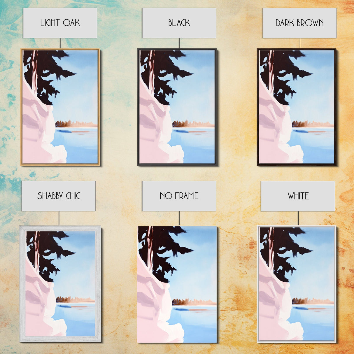 Forest Edge, Serene, Minimalist Landscape, Scandinavian Art, Nature Lover Gift, Tranquil Lake Scene, Pastel Colors, Canvas Print