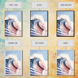 Surf Wave Print, Dynamic Ocean Art, Abstract Beach Painting, Framed Canvas Print, Coastal Home Decor, Nautical Aesthetic, Living Room Art