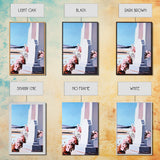 Tombstone, Cemetery, Memorial, Peaceful, Floral, Reflective, Serenity, Minimalist, Emotional, Blue Sky, Pastel, Canvas Print