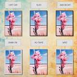 Pink Wildflower, Country Landscape, Nature Scene, Rustic Home Decor, Farmhouse Art, Spring Aesthetic, Framed Canvas Print, Entryway