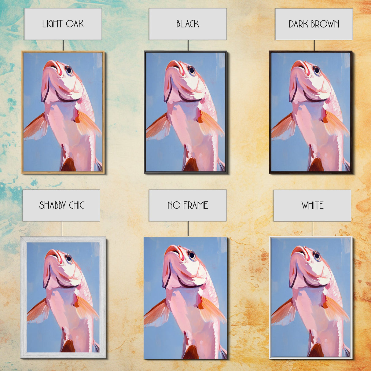 Redfish, Fishing Art, Coastal Decor, Nautical Wall Art, Framed Canvas Print, Beach House Art, Sport Fishing, Ocean Aesthetic