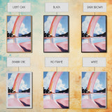 Ethereal Sky, Dreamy Seascape, Colorful Abstract Art, Rainbow Reflection, Modern Landscape, Framed Canvas Print, Living Room Wall Art
