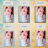 Pink Florals, Botanical Wall Art, Modern Floral Painting, Framed Canvas Print, Boho Decor, Bedroom Wall Art, Pastel Flower Artwork