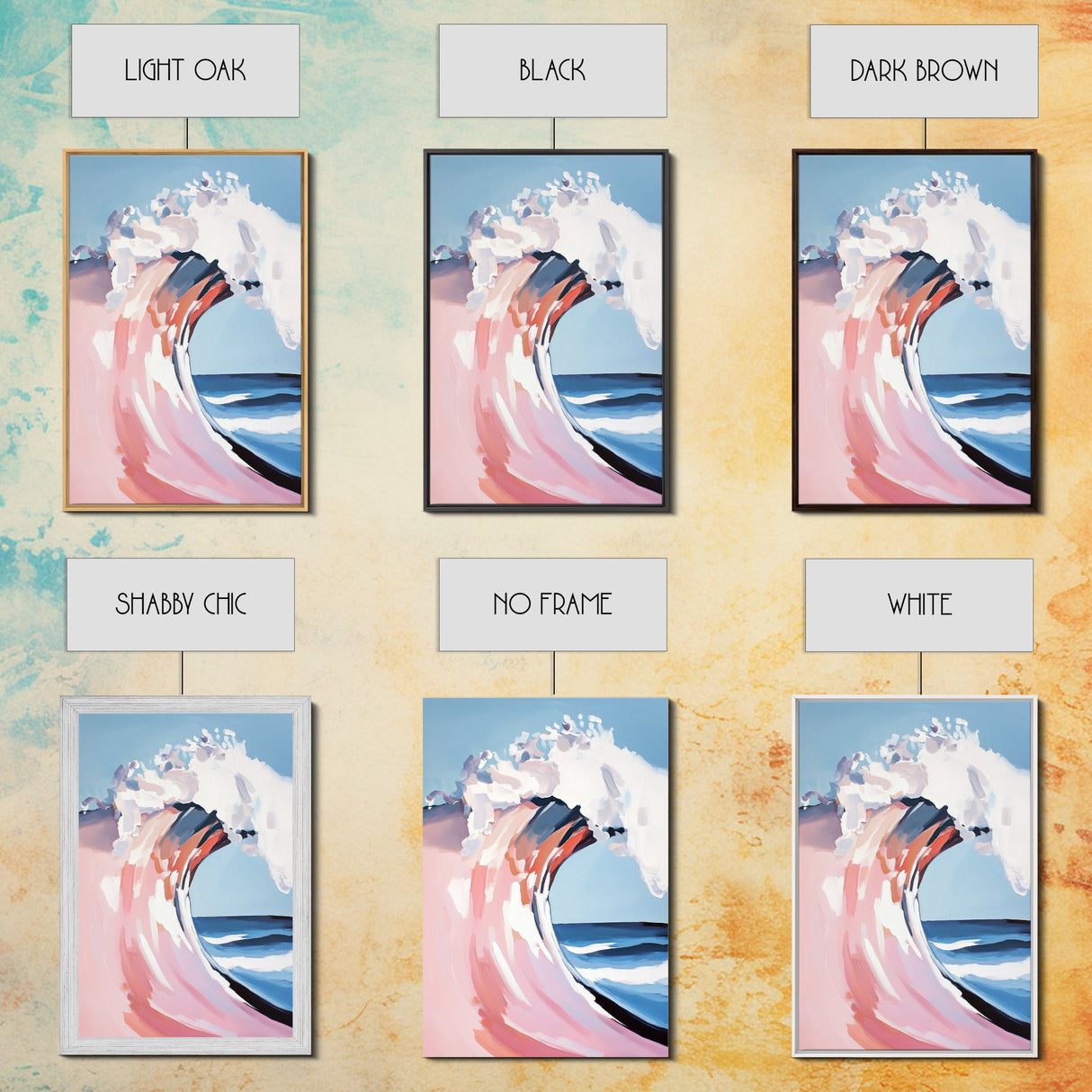 Ocean Wave, Surf Art, Coastal Print, Blue Wall Art, Framed Canvas Print, Nautical Theme, Beach House Decor, Living Room Wall Art