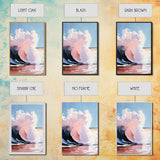 Ocean Wave, Coastal Wall Art, Nautical Print, Surfer Aesthetic, Beach House Decor, Canvas Print, Living Room Art, Pastel Seascape