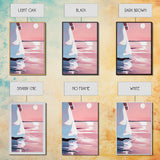 Sunset Reflection, Ocean Wall Art, Romantic Aesthetic, Beach Lover Gift, Pastel Painting, Canvas Print, Living Room Wall Art