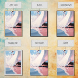 Ocean Wave, Surfer Wall Art, Framed Canvas Print, Abstract Coastal Decor, Modern Beach Painting, Summer Vibes Artwork, Surf Art