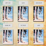 Birch Trees, Lakeside Forest Art, Nature Landscape Print, Framed Canvas Print, Rustic Cabin Decor, Modern Minimalist Wall Art