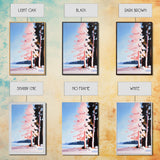 Pink Reflection, Modern Wall Art, Minimalist Decor, Aesthetic Print, Abstract Painting, Framed Canvas Print, Boho Bedroom Art, Gift