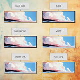 Sunset Clouds, Pastel Sky, Dreamy Ocean, Canvas Print, Modern Seascape, Relaxing Coastal Wall Art, Minimalist Beach House Decor