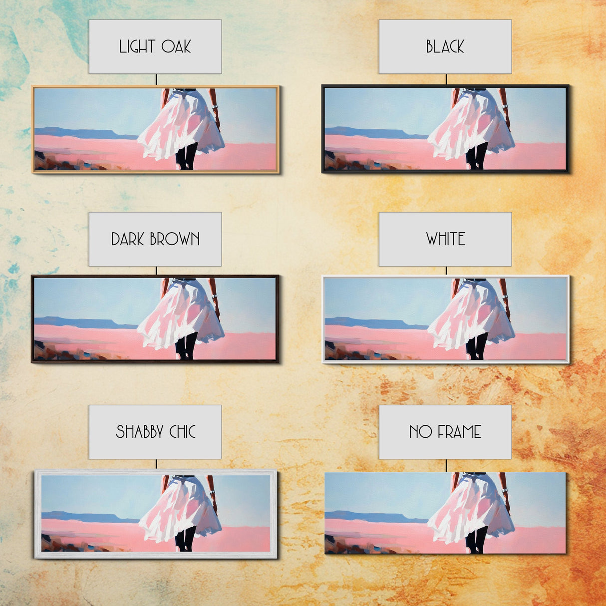 Flowing Dress, Beach Walk, Pastel Aesthetic, Dreamy Art, Canvas Print, Bedroom Wall Art, Feminine Home Decor, Soft Colors