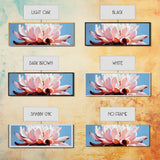 Pink Lotus, Floral Wall Art, Elegant Home Decor, Framed Canvas Print, Feminine Aesthetic, Botanical Art, Water Lily Painting