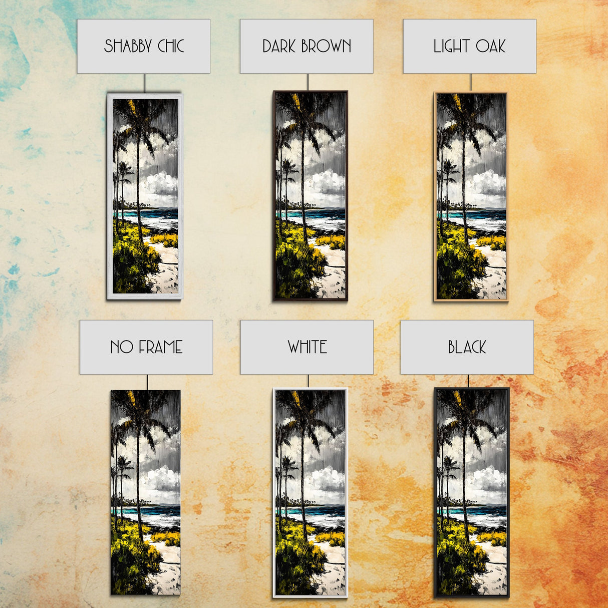 Tropical Beach, Palm Tree, Ocean View, Coastal Wall Art, Canvas Print, Beach House Decor, Modern Wall Art, Living Room Art