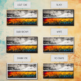 Autumn Meadow, Stormy Sky, Vibrant Fields, Framed Canvas Print, Fall Wall Art, Modern Landscape, Office Decor, Large Wall Art, Farmhouse