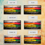 Sunset Reflections, Colorful Abstract, Ocean View, Framed Canvas Print, Vibrant Landscape Art, Large Wall Art, Modern Decor, Bedroom Art