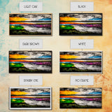 Vibrant Abstract, Modern Painting, Colorful Landscape, Framed Canvas Print, Living Room Wall Art, Bold Statement Piece, Home Decor