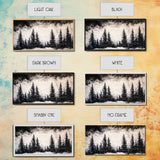 Pine Trees, Fog, Winter, Black and White, Framed Canvas Print, Mountain Art, Rustic Cabin Decor, Christmas Gift, Minimalist Home Wall Art