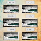 Green Ocean Wave, Dramatic, Black and White, Framed Canvas Print, Coastal Wall Art, Surfer Decor, Beach House Art, Nautical Decor