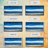 Blue Horizon, Minimalist Seascape Art, Framed Canvas Print, Ocean Wall Decor, Contemporary Coastal Painting, Modern Living Room Art