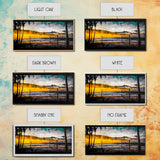 Beach Volleyball, Sunset Seascape, Warm Coastal Decor, Tropical Wall Art, Living Room Artwork, Golden Hour Beach Scene, Framed Canvas Print