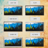 Underwater Seascape Painting, Blue and Yellow Canvas Print, Ocean Wall Art, Marine Decor, Vibrant Home Aesthetic, Framed Canvas Print
