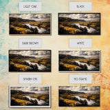 Western River, Rustic Landscape, Southwest Art, Moody Nature Painting, Lodge Wall Decor, Mountain Home Art, Canvas Print, Coastal Print