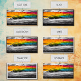 Colorful Wave, Tropical Sunset, Surf Art, Canvas Print, Beach Wall Art, Coastal Decor, Vibrant Ocean Painting, Framed Canvas Print, Large Wall Art
