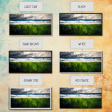 Ocean Waves, Beach Grass, Coastal Landscape, Serene Wall Art, Nature Inspired Home Decor, Framed Canvas Print, Living Room Art