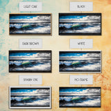 Ocean Wave, Blue Water, Wall Art, Framed Canvas Print, Coastal Decor, Large Beach Print, Nautical Art, Living Room Wall Art
