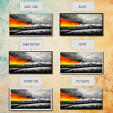 Sunset Over Mountains, Dramatic Sky, Nature Art, Colorful Landscape, Bold Wall Decor, Statement Piece, Living Room, Canvas Print