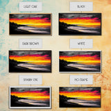 Beach Sunset, Coastal Art, Vibrant Seascape, Bold Canvas Print, Tropical Wall Art, Living Room Decor, Sunset Painting, Abstract Art