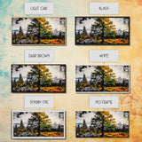 Autumn Tree Art, Mountain Landscape Painting, Fall Wall Decor, Nature Lover Gift, Framed Canvas Print, Rustic Cabin Home Accent
