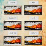 Wildfire, Abstract Art, Nature Wall Decor, Dramatic Print, Modern Art, Living Room Wall Art, Expressive Home Decor, Framed Canvas Print