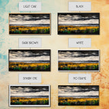 Moody Landscape Painting, Autumn Field Art, Dark Sky Nature Wall Decor, Rustic Country Home Art, Earthy Farmhouse Style, Canvas Print
