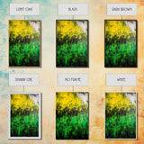 Wildflowers, Green and Yellow, Nature Wall Art, Canvas Print, Boho Art, Botanical Decor, Living Room Art, Earthy Tones, Floral Aesthetic