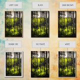 Forest Sunlight, serene nature painting, lush green forest, peaceful landscape wall art, calming home decor, framed canvas print, cabin art