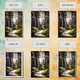 Sunlit Trail, Forest Path, Nature Landscape, Canvas Print, Woodland Wall Art, Minimalist Art, Living Room Decor, Fall Aesthetic