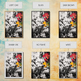 Abstract Flowers, Black and White, Red Floral Art, Bold Wall Decor, Modern Art, Framed Canvas Print, Minimalist Living Room Art
