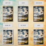 Beach Surf Shack, Tropical Art, Coastal Wall Decor, Nautical Framed Canvas Print, Surfing Gift, Ocean Sunset, Living Room Art
